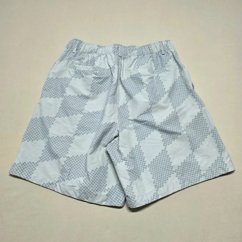 Jordan Mens Dri-FIT Gray Geometric 23 Monogram Athletic Shorts Size Large
